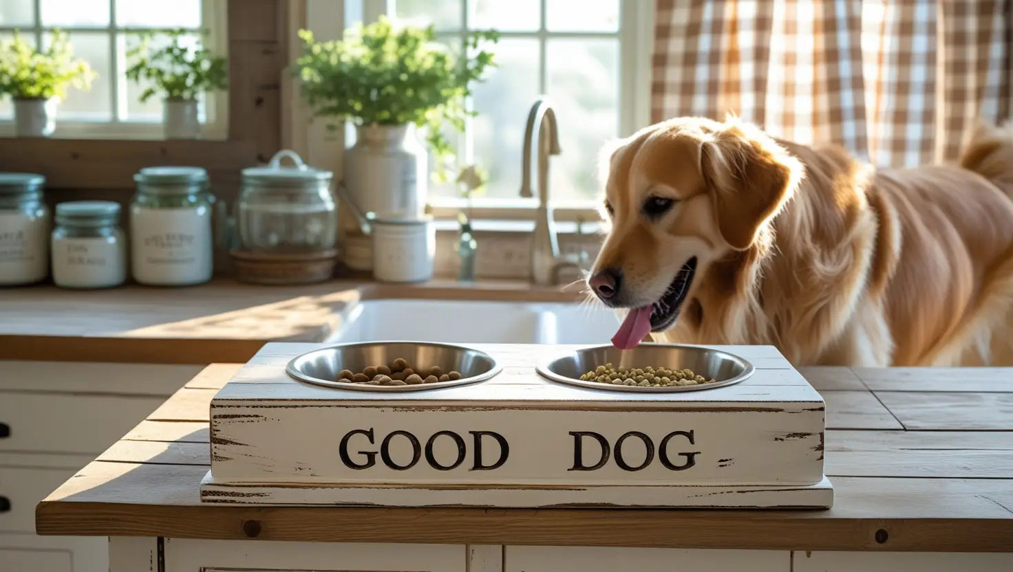 dog food bowl stand